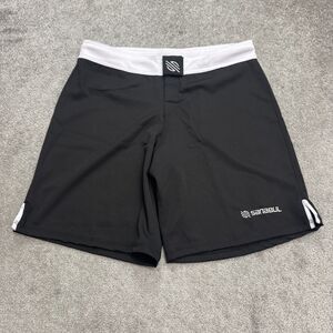 Sanabul MMA Jiu Jitsu Grappling Shorts Men  Black White Performance Active Sport
